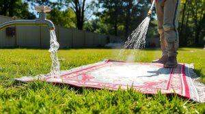 شستشوی فرش با آب داغ