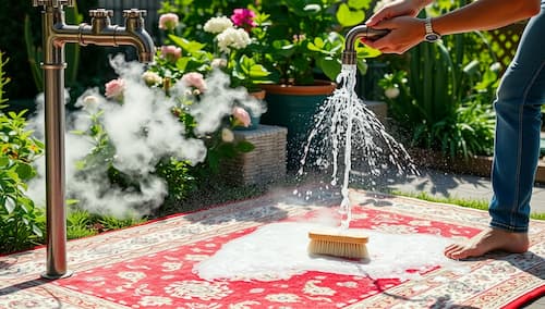 شستشوی فرش با آب داغ