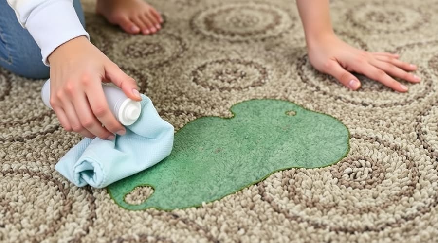 راهنمای کامل پاک کردن لکه گواش از روی فرش